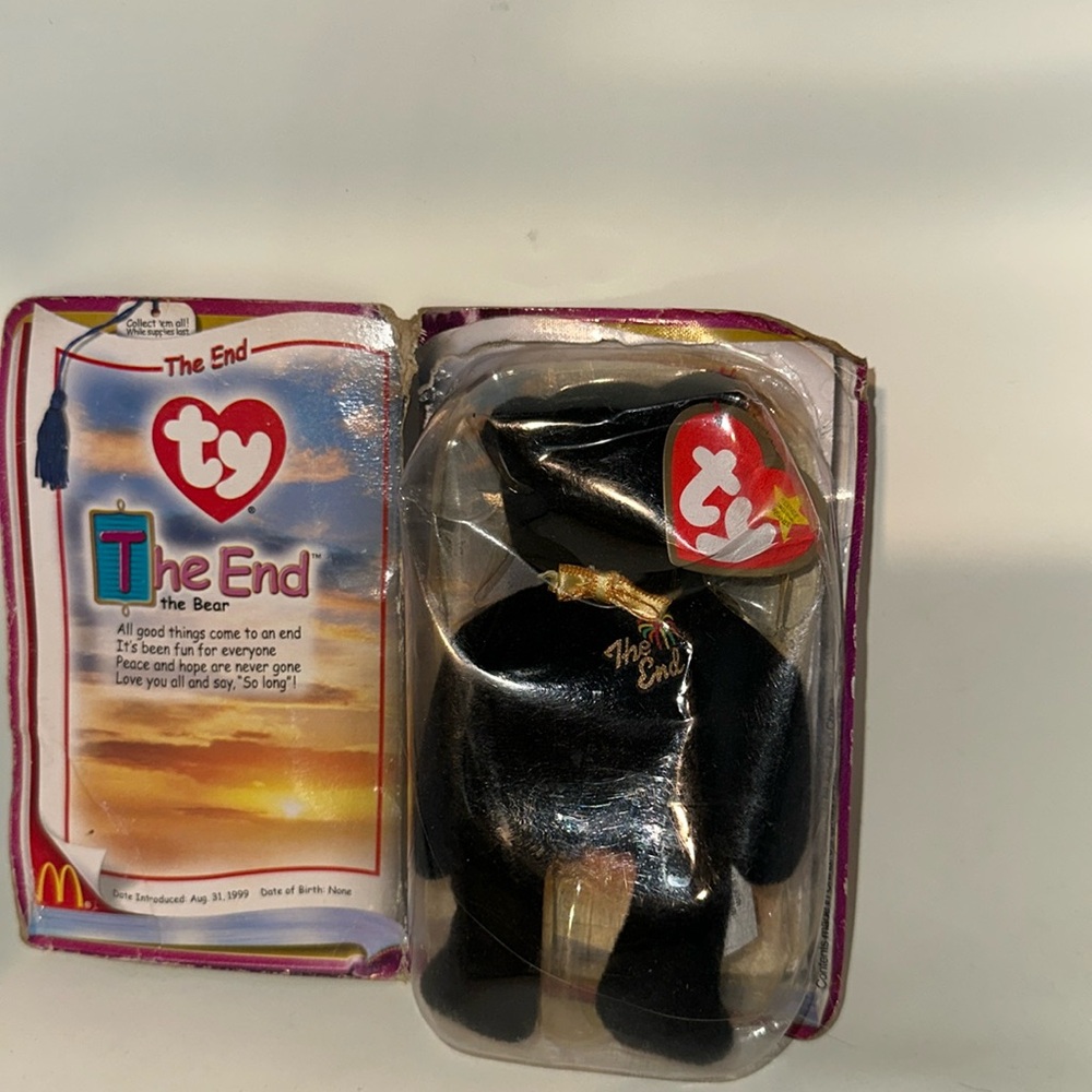 Beanie Babies Ty The End Bear Plush Toy Ronald Mcdonalds Teenie The Bear 1999